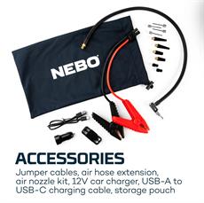 NEBO Assist Air - Jump Starter med Luftkompresser & Powerbank  NEB-PBK-0004-G, 5060945230684