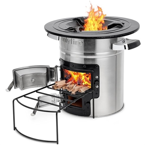 Rocketstove til brug i skov og ved strand