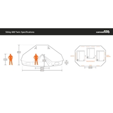 Canvas Camp Sibley 600 TWIN Ultimate Bomulds Glamping Telt