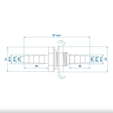 Pro Plus Vandslange samleled 1/2" - 12 mm