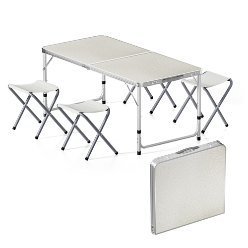WILTEC sæt med bord og 4 taburetter